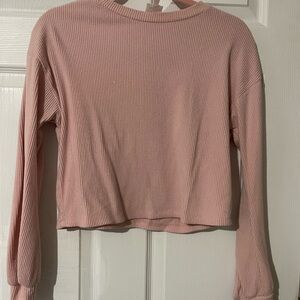 Women's Pink Ribbed Top